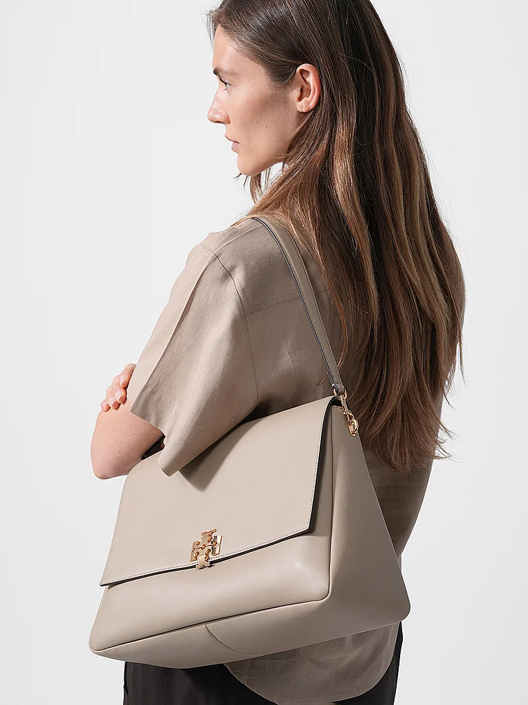 TORY BURCH Bolso de piel - Bolso de hombro CHARLIE Large beige